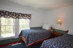 Twin bedroom 1 with handmade Adirondack beds and central AC